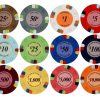 25PC 13.5G LUCKY HORSESHOE CLAY POKER CHIPS (12 COLORS)